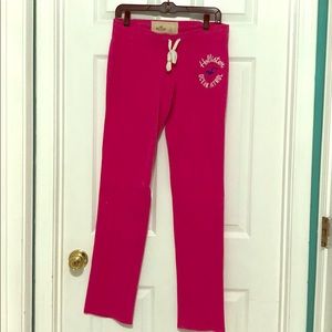 Like new hot pink hollister sweat pants